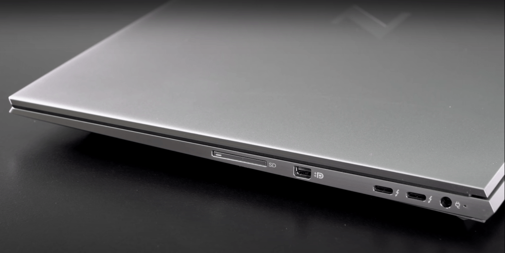 HP ZBook Studio G7 laptop right side ports