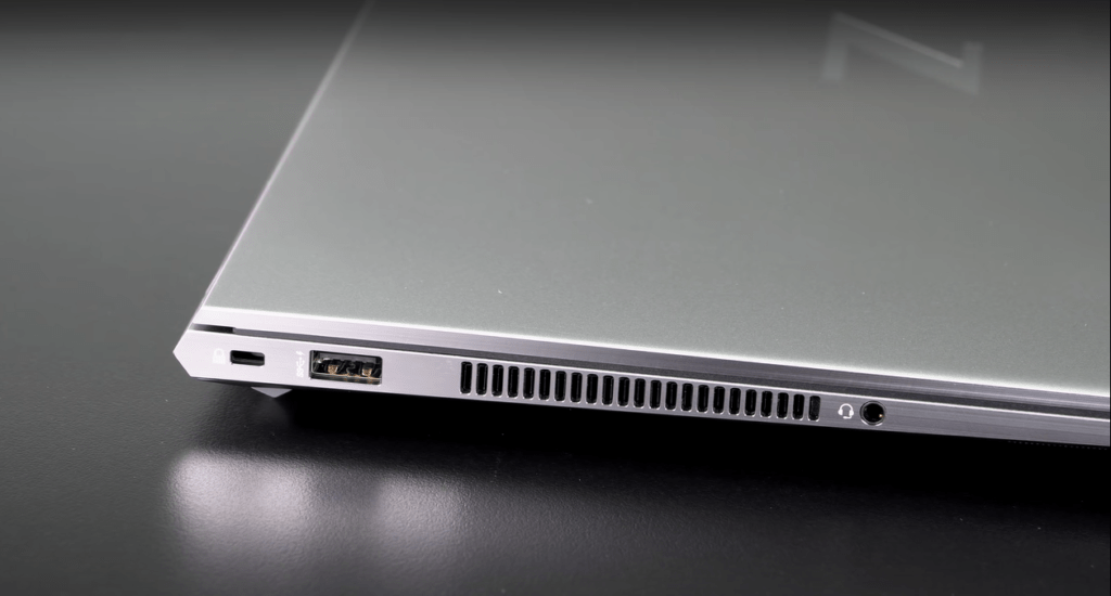 HP ZBook Studio G7 laptop left side ports and air vent