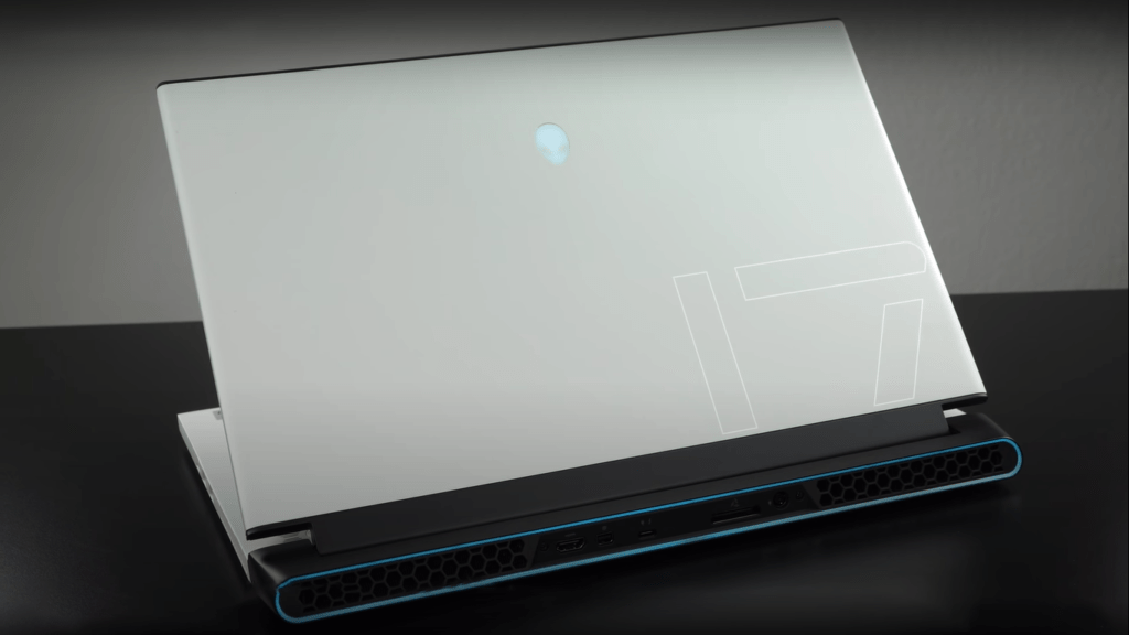 Alienware m17 R4 gaming laptop on table