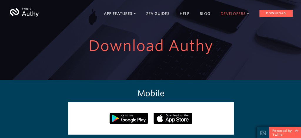 Authy 2fa authentication app