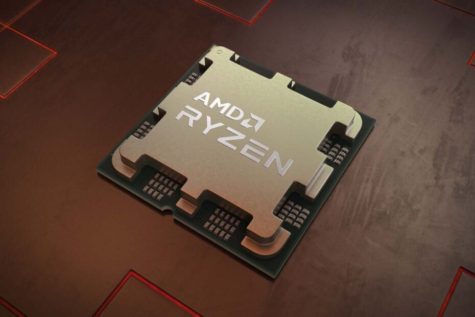 An AMD Zen 4 processor on a metal surface