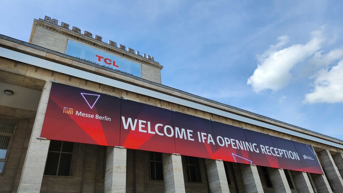 Outside of the IFA 2022 event in Berlin, Germany