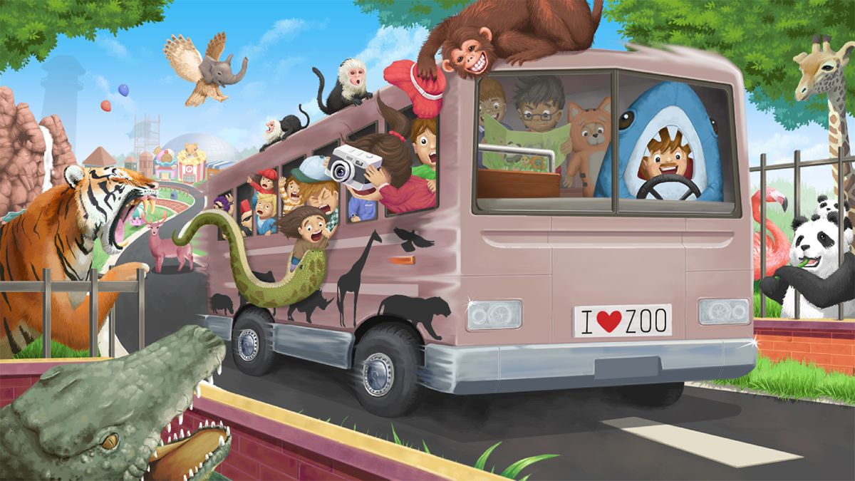 A bus full of zoo animals