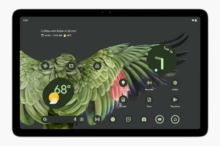 An image of the front of the Google Pixel Tablet