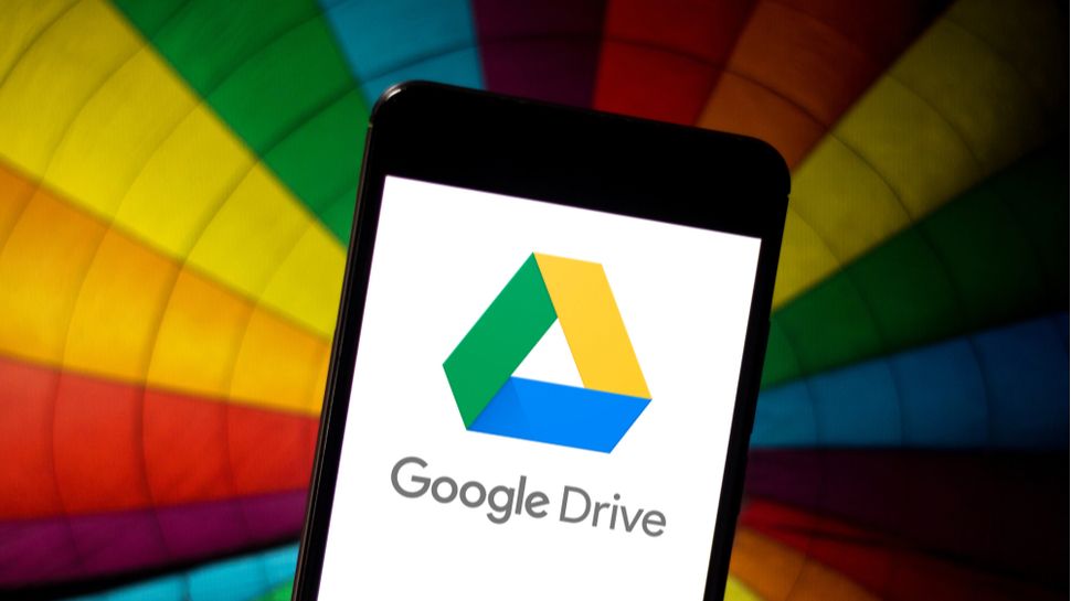 Google Drive logo on phone